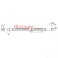 Тормозной шланг METZGER BW 7KO 4111040 4250032609870 Ford Fiesta 6 (CB1, CCN) 2008 – 2017