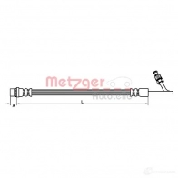 Тормозной шланг METZGER 4250032658601 G J0VB9 4110111 1004619