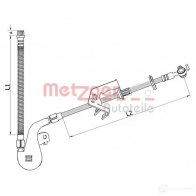 Тормозной шланг METZGER 28M7 3 4250032739263 4110928 Peugeot 407 1 (6D) Седан 2.2 HDi 163 л.с. 2006 – 2010