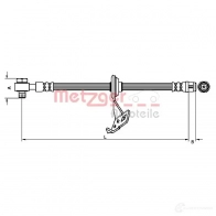 Тормозной шланг METZGER Mercedes M-Class OY 51QIR 4250032658540 4116206