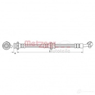 Тормозной шланг METZGER 6JJF D 4111546 4250032739409 Nissan Qashqai (J11) 2 2013 – 2020