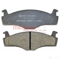 Тормозные колодки дисковые, комплект METZGER 995304 DP48GEL 20 887 1170033 - Изображение 3