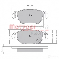 Тормозные колодки дисковые, комплект METZGER 996075 2325 8 23259 1170809 - Изображение 4