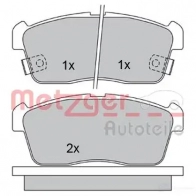 Тормозные колодки дисковые, комплект METZGER Suzuki Ignis (HR, MH) 1 2001 – 2008 1170197 2350 7 H3PNGII