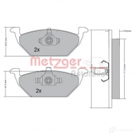 Тормозные колодки дисковые, комплект METZGER 23131 231 30 995298 1170027