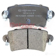 Тормозные колодки дисковые, комплект METZGER 995442 1170171 R0G6WF8 23 669 - Изображение 3