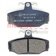 Тормозные колодки дисковые, комплект METZGER 1170074 2138 5 RGYJC 995345 - Изображение 3