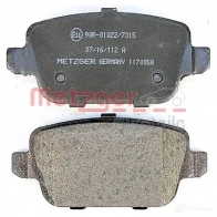 Тормозные колодки дисковые, комплект METZGER BGOAC 1170058 995329 2453 7 - Изображение 7