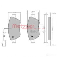 Тормозные колодки дисковые, комплект METZGER 237 05 23706 1170102 Fiat Stilo