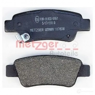 Тормозные колодки дисковые, комплект METZGER 1170508 995779 24636 2463 5 - Изображение 3