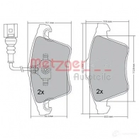 Тормозные колодки дисковые, комплект METZGER 23747 1170068 Volkswagen Transporter (T6) 6 Автобус 2.0 TDI 4motion 180 л.с. 2015 – 2024 2 3746