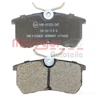 Тормозные колодки дисковые, комплект METZGER 1170025 233 53 1NJMU 995296 - Изображение 3