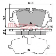 Тормозные колодки дисковые, комплект METZGER 1437583924 NJZS3 ZU 1170902 - Изображение 2