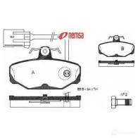 Тормозные колодки дисковые, комплект METZGER FBMT8 Ford Scorpio 2 (FE, GFR, GGR) Универсал 1170714 2 1729
