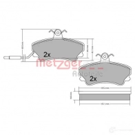 Тормозные колодки дисковые, комплект METZGER 202 36 1170677 Renault Espace (JS63) 2 Минивэн 20238