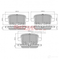 Тормозные колодки дисковые, комплект METZGER 1170885 Opel Insignia (B) 2 Универсал Спорт 1OFP 1W