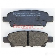 Тормозные колодки дисковые, комплект METZGER 1170306 995577 240 14 24015 - Изображение 4