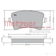 Тормозные колодки дисковые, комплект METZGER 995384 2 4606 HB9FS 1170113 - Изображение 5