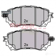 Тормозные колодки дисковые, комплект METZGER 996077 1170811 25 725 6V1P2Q