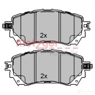 Тормозные колодки дисковые, комплект METZGER 996077 1170811 25 725 6V1P2Q - Изображение 2