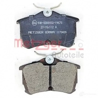 Тормозные колодки дисковые, комплект METZGER 2 3527 1170435 M9IS0 995706 - Изображение 4