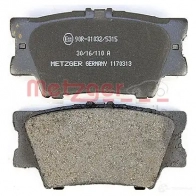 Тормозные колодки дисковые, комплект METZGER 1170313 243 38 VAHWF 995584 - Изображение 3
