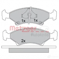 Тормозные колодки дисковые, комплект METZGER 2 3266 1170666 995935 23384