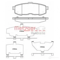 Тормозные колодки дисковые, комплект METZGER 1170769 2 4215 Mazda MPV (LW) 2 Минивэн 3.0 i V6 200 л.с. 2002 – 2006 24216