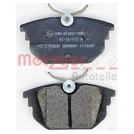 Тормозные колодки дисковые, комплект METZGER 2317 7 ZQ88O3K 1170497 995768 - Изображение 3