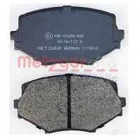 Тормозные колодки дисковые, комплект METZGER YPY0CE 23 354 1170515 995786 - Изображение 3