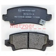 Тормозные колодки дисковые, комплект METZGER 1170304 2381 6 5APXSDN 995575 - Изображение 3