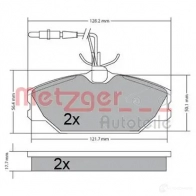 Тормозные колодки дисковые, комплект METZGER ULV5H Renault Megane (DA) 1 Купе 1.9 dTi (DA0N) 98 л.с. 1997 – 2001 21 388 1170301