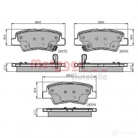 Тормозные колодки дисковые, комплект METZGER OR W1R 1170863 1437583338 - Изображение 2