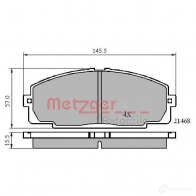 Тормозные колодки дисковые, комплект METZGER 1170872 N3KK EYI 1437583162 - Изображение 3