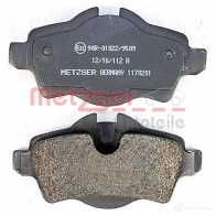Тормозные колодки дисковые, комплект METZGER 242 89 995472 1170201 24290 - Изображение 4