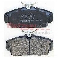 Тормозные колодки дисковые, комплект METZGER 230 93 1170125 JXVXQ 995396 - Изображение 3