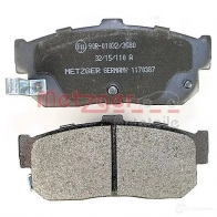 Тормозные колодки дисковые, комплект METZGER 1170387 0366.02 0366.0 0 995658 - Изображение 3