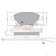 Тормозные колодки дисковые, комплект METZGER ONJRX8 995409 244 86 1170138