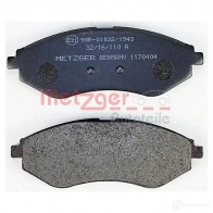 Тормозные колодки дисковые, комплект METZGER 1170404 995675 XFX1WGC 2397 4 - Изображение 3