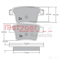 Тормозные колодки дисковые, комплект METZGER 2 4260 BOVWS5E 995363 1170092