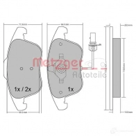 Тормозные колодки дисковые, комплект METZGER 24333 995427 2 4332 1170156