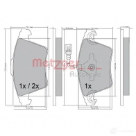 Тормозные колодки дисковые, комплект METZGER 23747 23 746 Volkswagen Multivan (T5, 7HM) 1 Минивэн 3.2 V6 4motion 235 л.с. 2004 – 2009 1170422