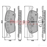 Тормозные колодки дисковые, комплект METZGER 1437584009 1170893 GB 550 - Изображение 2