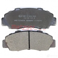 Тормозные колодки дисковые, комплект METZGER 1170373 21652 995644 216 51 - Изображение 4