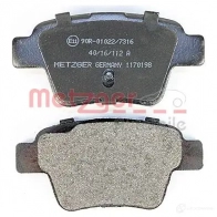 Тормозные колодки дисковые, комплект METZGER Z7G7QH 24 150 995469 1170198 - Изображение 3