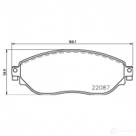 Тормозные колодки дисковые, комплект METZGER 1170834 Opel Vivaro (B) 2 Автобус 1.6 CDTI (06) 95 л.с. 2015 – 2024 28Z0I 2 2087