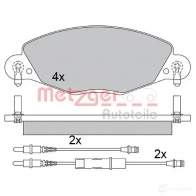 Тормозные колодки дисковые, комплект METZGER Citroen C5 1 (DC, PF3) Хэтчбек 3.0 V6 (DCxFxC. DCxFxF) 207 л.с. 2001 – 2004 1170437 OJ1TJY7 23 273