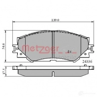 Тормозные колодки дисковые, комплект METZGER 1170873 S 8LB3 1437583498 - Изображение 3