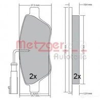 Тормозные колодки дисковые, комплект METZGER 23712 237 11 Fiat Stilo (192) 1 Хэтчбек 1.9 JTD 126 л.с. 2003 – 2006 1170615