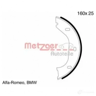 Барабанные колодки METZGER MG 318 3ON BM 4250032413286 1011793